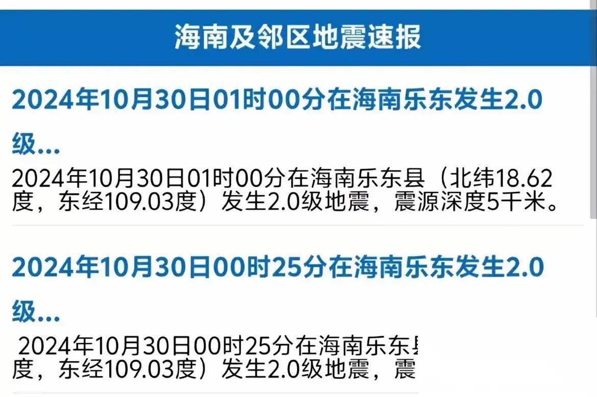 海南地震最新消息，科技守护，安心无忧今日动态报告